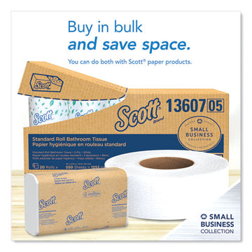 Scott® Essential Standard Roll Bathroom Tissue For Business, Convenience Carton, 2 Ply, White, 550 Sheets-roll, 20 Rolls-carton freeshipping - TVN Wholesale